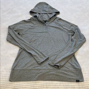 Prana Heather Gray Hooded Top